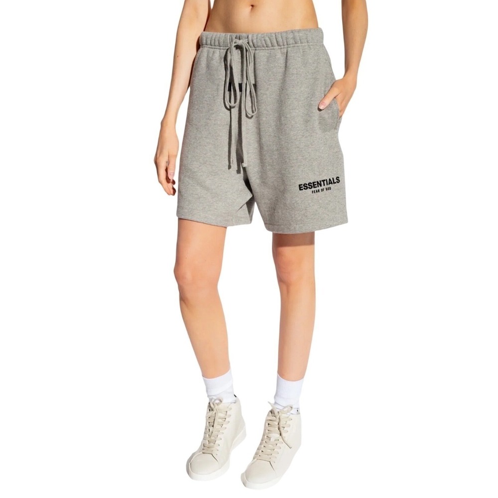 Fear of God Essentials Sweat Shorts Dark‎  Oatmeal Heather Grey 160BT212013F XL
